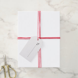 Étiquettes-cadeau Balises Cadeau Rouge mignonne sur Vert et Blanc