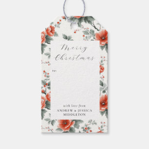 Étiquettes-cadeau Balises Cadeau Vintage Rose Floral
