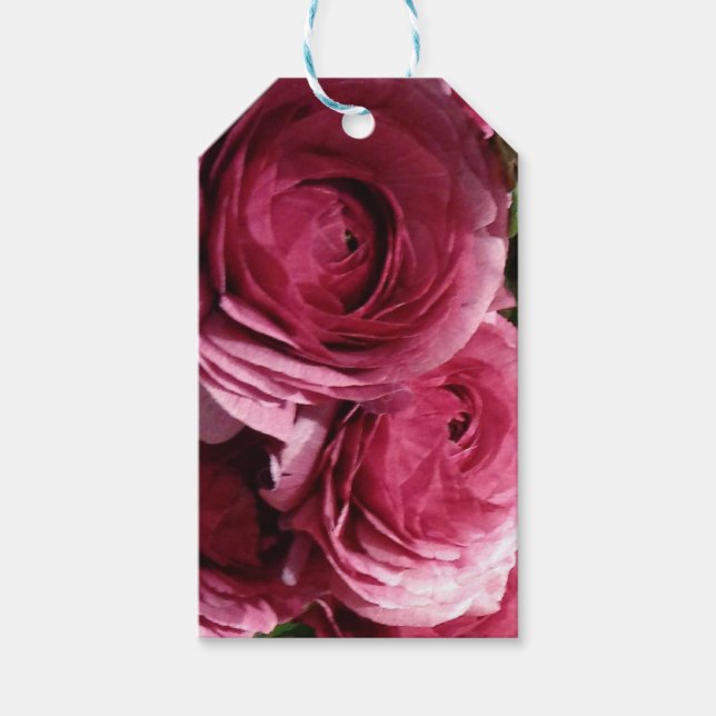 Étiquettes-cadeau Balises Cadeaux Avec Fleurs Ranunculus (Devant)