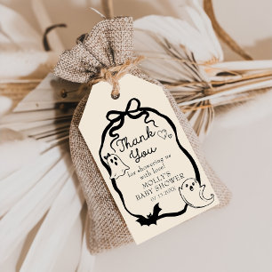Étiquettes-cadeau Balises cadeaux Baby shower Black Bow Ghost hallow