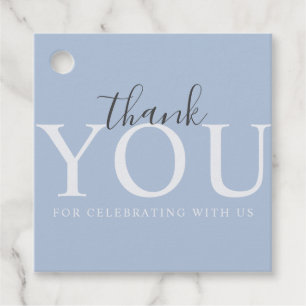Étiquettes Cadeau Balises cadeaux Baby shower bleu Dusty simple et m