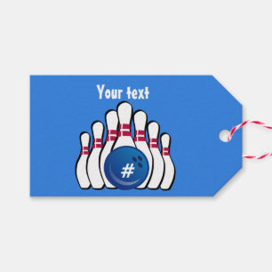 Étiquettes-cadeau Balises cadeaux Bowling Design