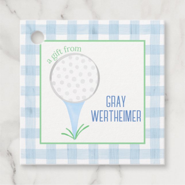 Étiquettes Cadeau Balises cadeaux Boys Golf Club (Devant)