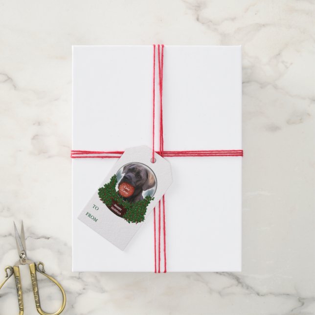 Étiquettes-cadeau Balises cadeaux Cane Corso (Avec de la ficelle)