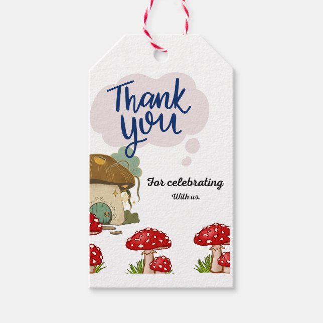 Étiquettes-cadeau Balises cadeaux champignons (Devant)