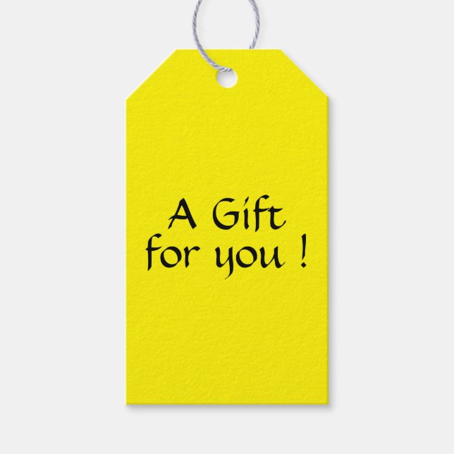 Étiquettes-cadeau Balises cadeaux citron solide (Devant)