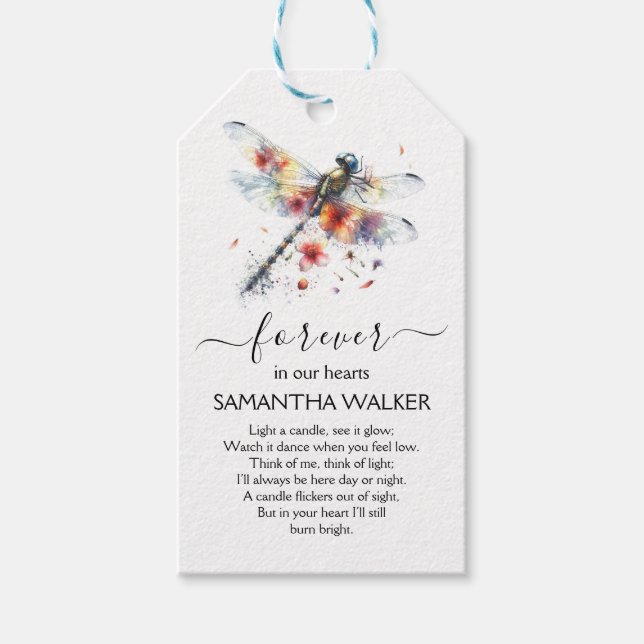 Étiquettes-cadeau Balises cadeaux commémoratives pour dragonfly Fune