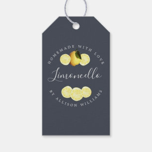 Étiquettes-cadeau Balises cadeaux couleur bleu foncé pour Limoncello