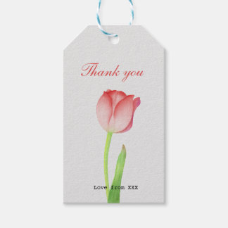 Étiquettes-cadeau Balises cadeaux d'aquarelle Tulip