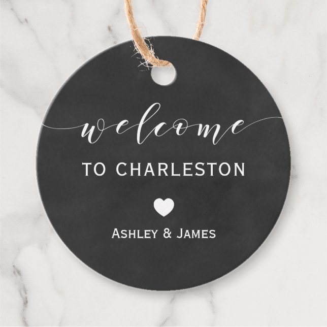 Étiquettes Cadeau Balises cadeaux de bienvenue mariage, Panneau de r (Devant)