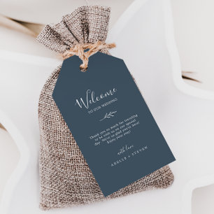 Étiquettes-cadeau Balises cadeaux de bienvenue pour Mariage bleu ard