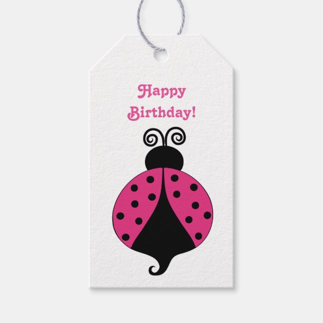 Étiquettes-cadeau Balises cadeaux de Bug Lady Rose Cute (Devant)