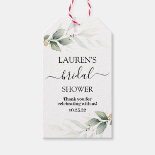 Étiquettes-cadeau Balises cadeaux de douche nuptiale et verte