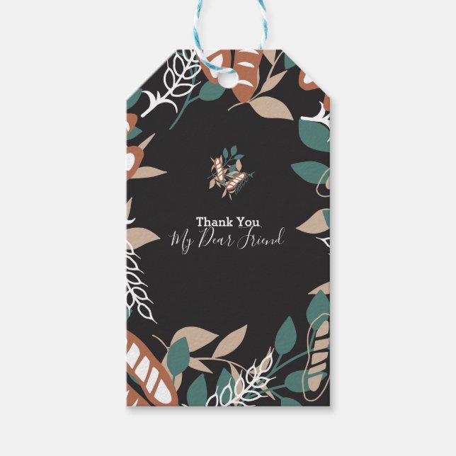 Étiquettes-cadeau Balises cadeaux de guillemets texte modifiable (Devant)