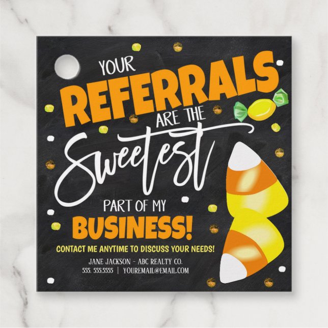 Étiquettes Cadeau Balises cadeaux de Halloween Realtor (Devant)