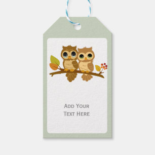 Étiquettes-cadeau Balises cadeaux de hibou personnalisées