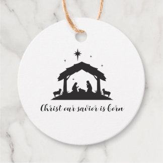 Étiquettes Cadeau Balises cadeaux de la nativité