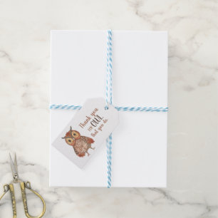 Étiquettes-cadeau Balises-cadeaux de Merci de la couleur d'eau adora