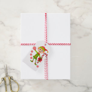 Étiquettes-cadeau Balises cadeaux de Noël Elf Peppermint