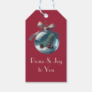Étiquettes-cadeau Balises cadeaux de Noël pour ornement vintage