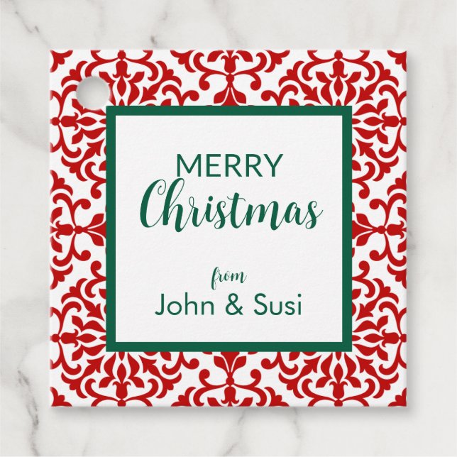 Étiquettes Cadeau Balises cadeaux de vacances personnalisées (Devant)