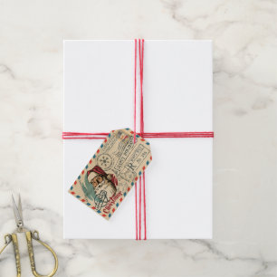 Étiquettes-cadeau Balises cadeaux du Père Noël Vintage