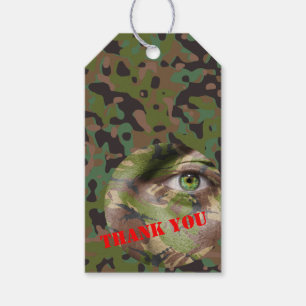 Étiquettes-cadeau Balises cadeaux du soldat Joe GI Camouflage Party