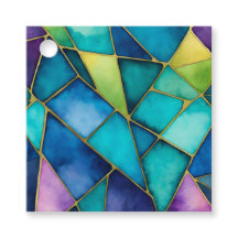 Balises cadeaux en verre coloré