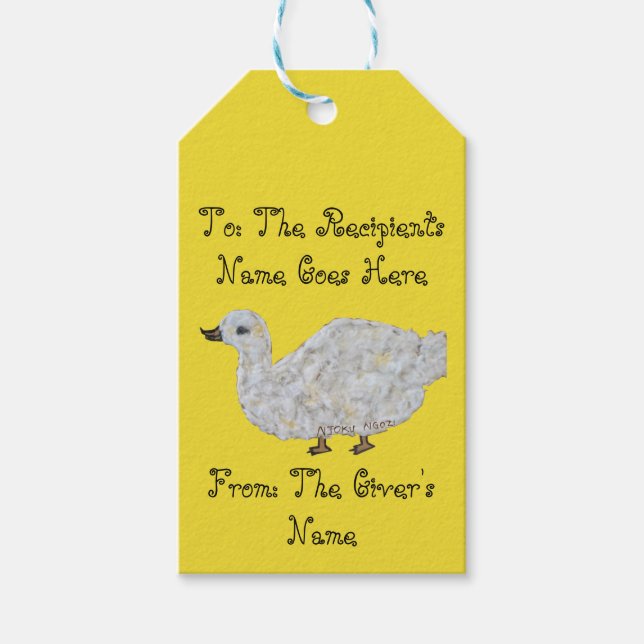 Étiquettes-cadeau Balises cadeaux FED Duck personnalisables pour le  (Devant)