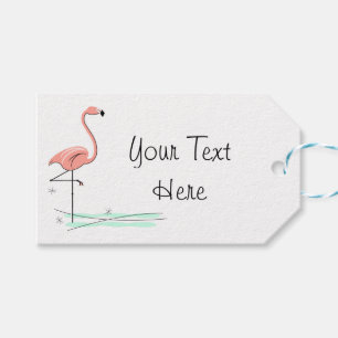 Étiquettes-cadeau Balises cadeaux Flamant rose Ocean Side