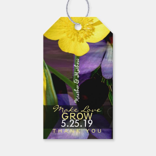 Étiquettes-cadeau Balises cadeaux fleur sauvage (Devant)