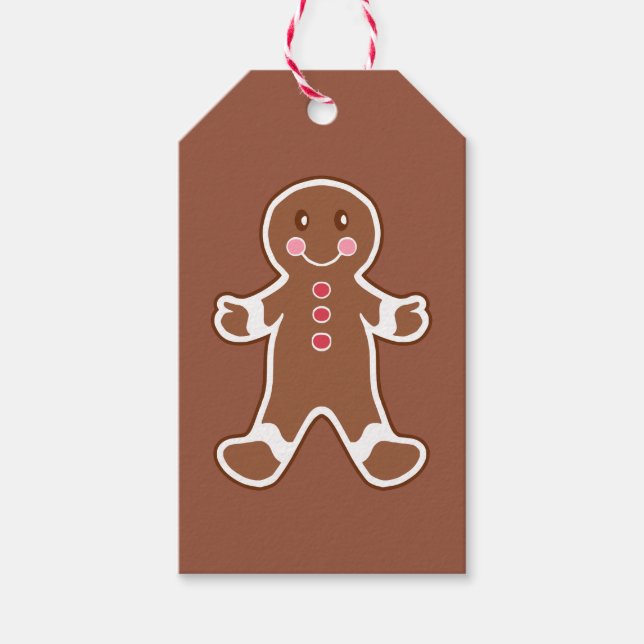 Étiquettes-cadeau Balises cadeaux Gingerbread Cookie (Devant)