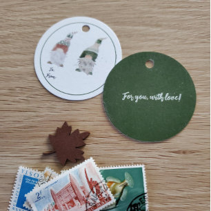 Étiquettes Cadeau Balises cadeaux Gnome Holiday
