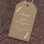 Étiquettes-cadeau Balises cadeaux Kraft & Rustic Mariage Merci<br><div class="desc">Sobre et simple,  Kraft & Rustic Mariage Merci Tags cadeaux dans les tons marron et blanc avec des ornements pour remercier vos invités!</div>