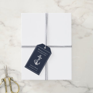 Étiquettes-cadeau Balises cadeaux Mariages d'Ancres nautiques de la