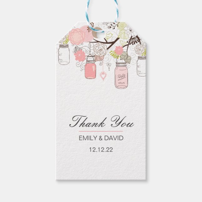 Étiquettes-cadeau Balises cadeaux Merci modifiables, Balises favorit (Devant)