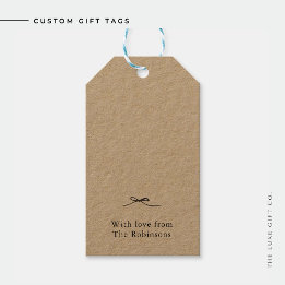 Étiquettes-cadeau Balises cadeaux personnalisées avec Bow