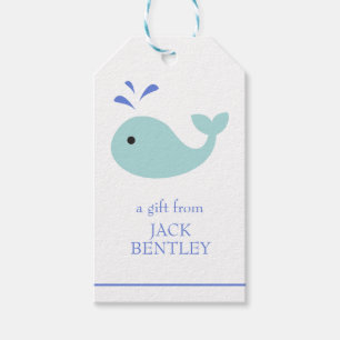 Étiquettes-cadeau Balises Cadeaux Personnalisées Cute Whale