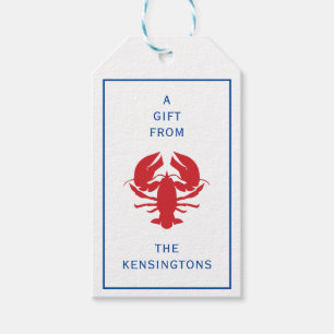 Étiquettes-cadeau Balises cadeaux personnalisées de homard