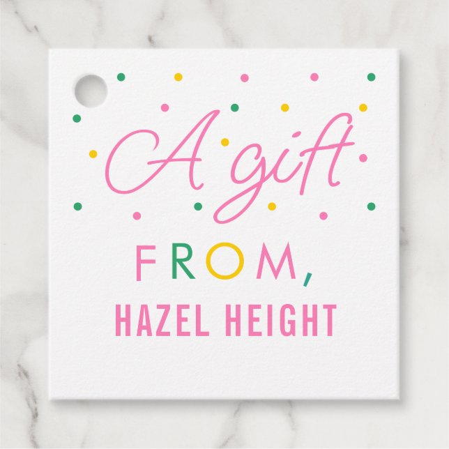 Étiquettes Cadeau Balises cadeaux personnalisés pour enfants simples (Devant)