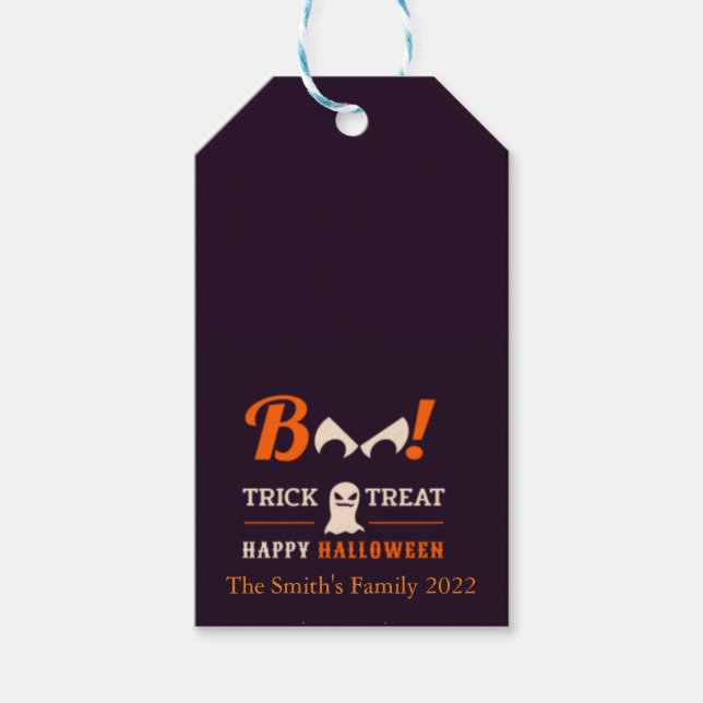 Étiquettes-cadeau Balises cadeaux pour Halloween (Devant)