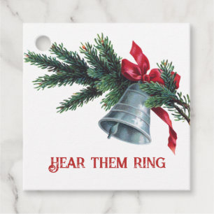 Étiquettes Cadeau Balises cadeaux pour la branche argent Bell et Pin
