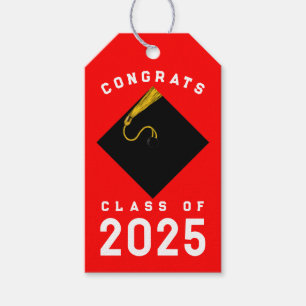 Étiquettes-cadeau Balises cadeaux Red 2023 Graduation