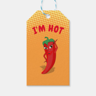 Étiquettes-cadeau Balises cadeaux Red Hot Pepper Diva Gradient
