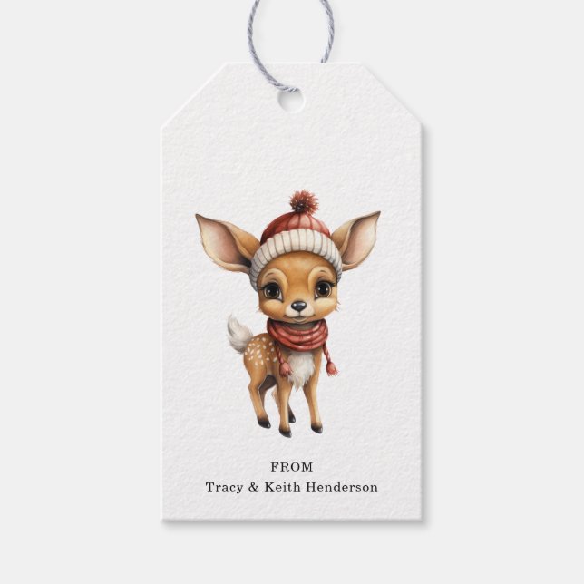 Étiquettes-cadeau Balises cadeaux Reindeer (Devant)