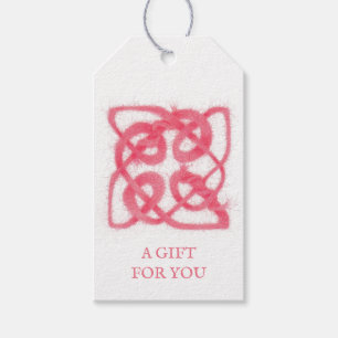 Étiquettes-cadeau Balises cadeaux rose CELTIC KNOT