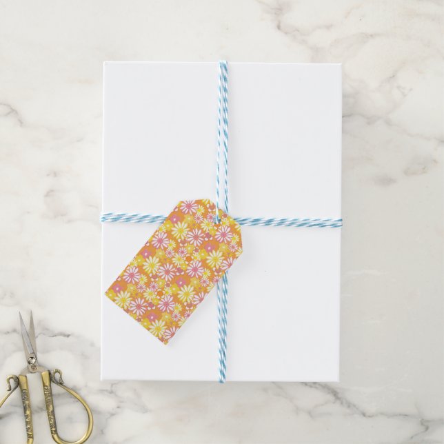 Étiquettes-cadeau Balises cadeaux Summer Daisy (Avec de laficelle)