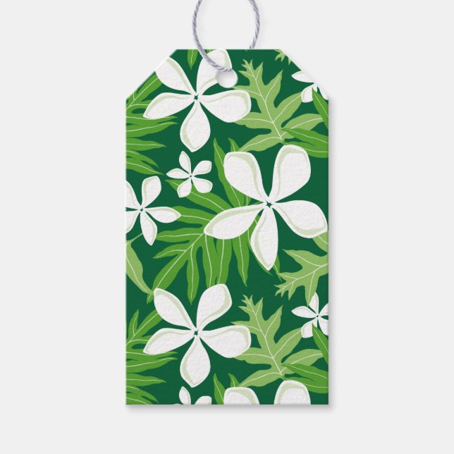 ÉTIQUETTES-CADEAU BALISES CADEAUX TIARE (VERT) (Devant)