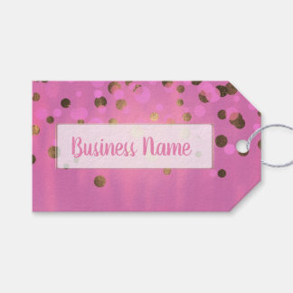 Étiquettes-cadeau Balises commerciales personnalisées Chic Rose et O