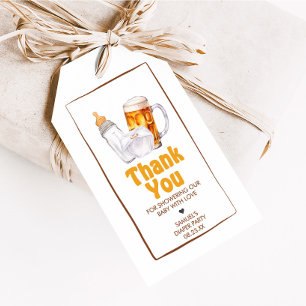 Étiquettes-cadeau Balises de Baby shower de fête de la bière